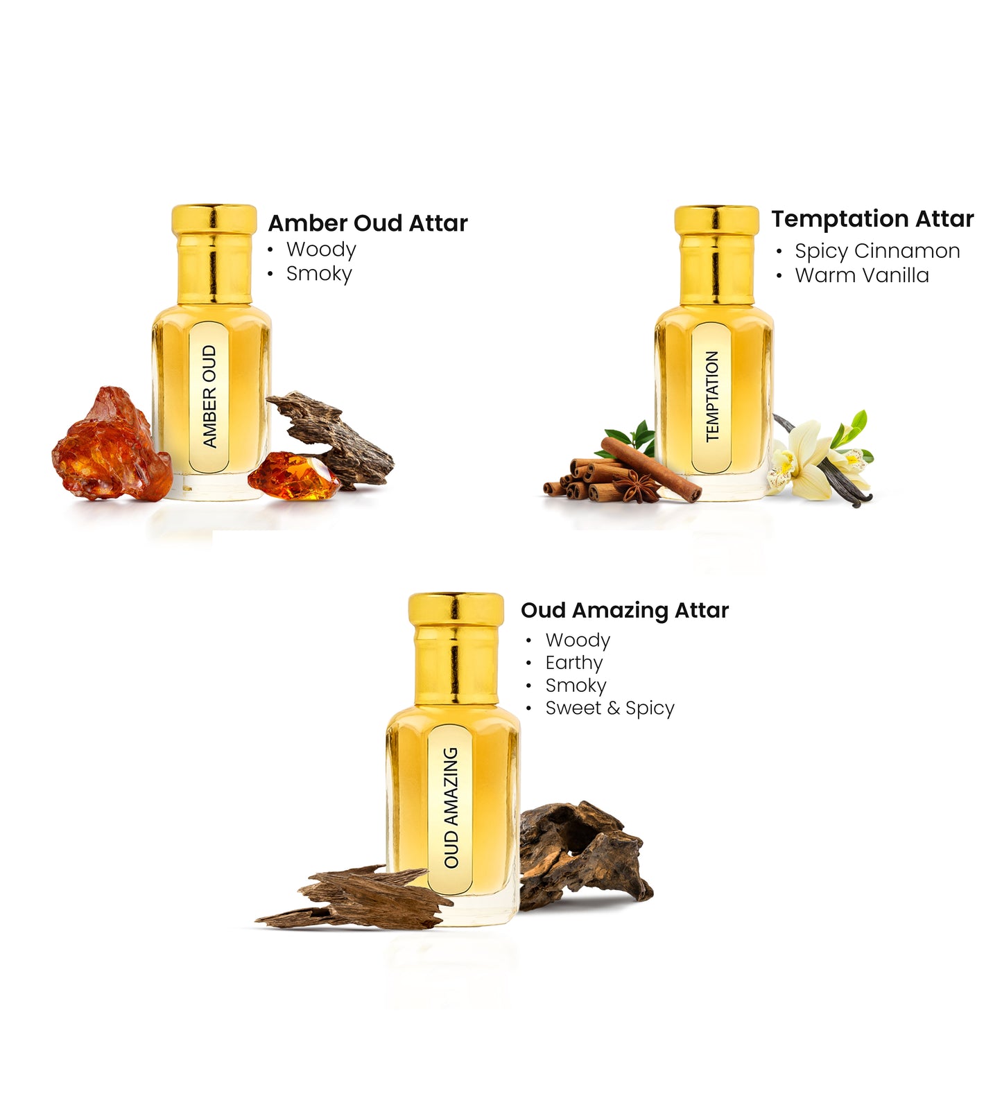 Pure Attar – Select Any 4 Attars [6ml Each]