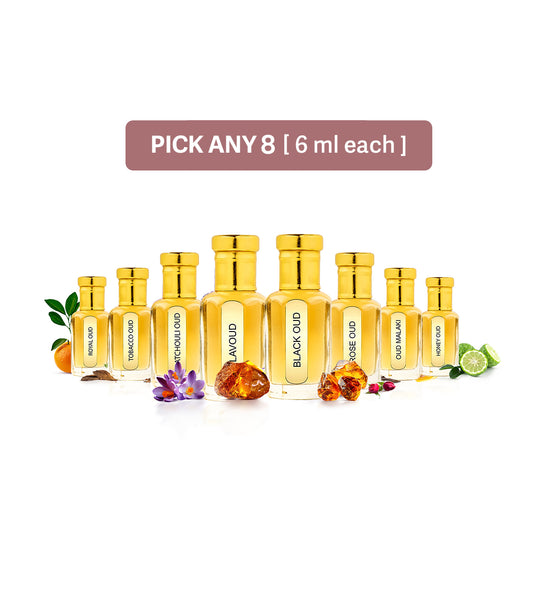 Pure Attar - Select Any 8 Attars [6ml Each]